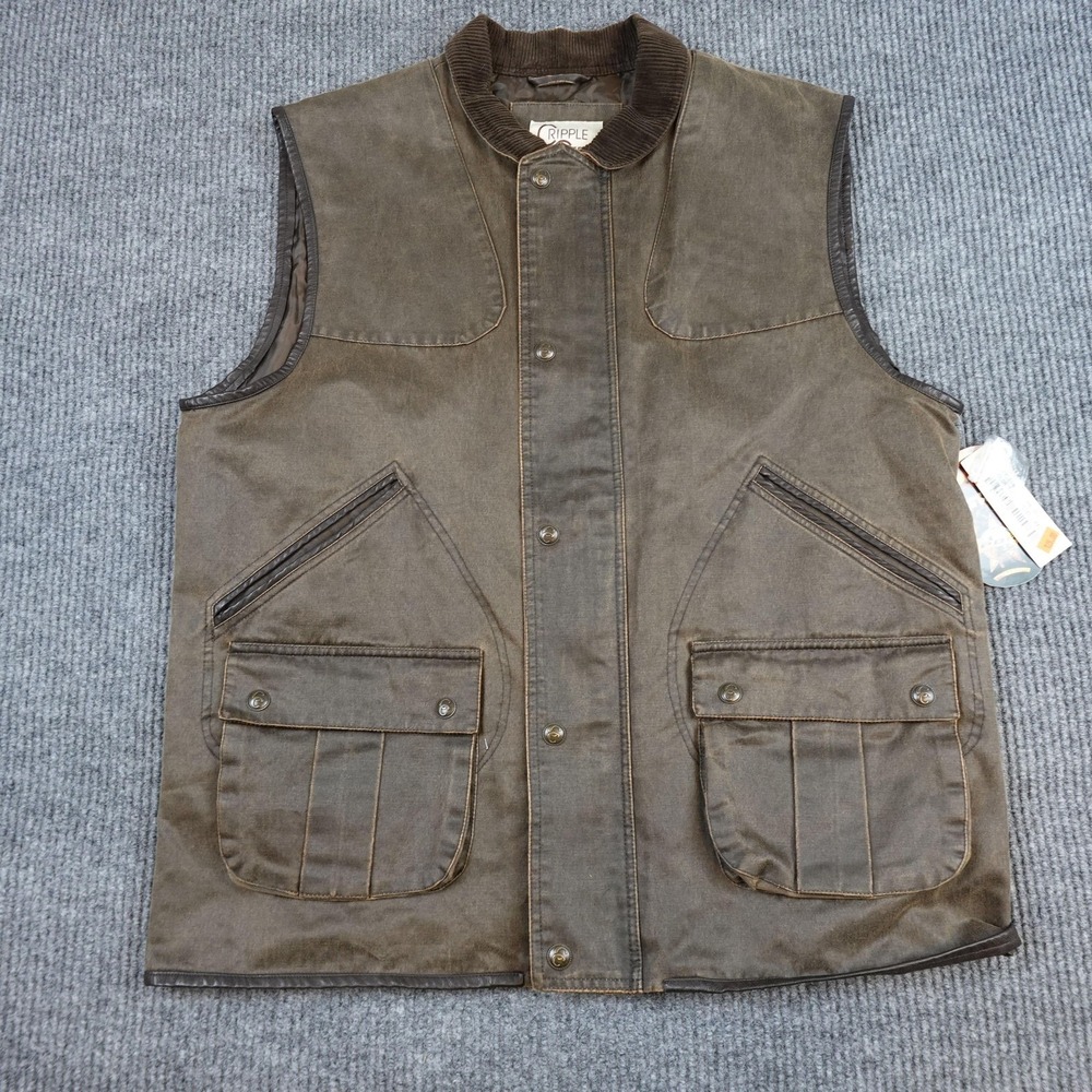 PBR Waxed Vest Mens 2XL Brown Rodeo Cripple Creek World Finals 2015
